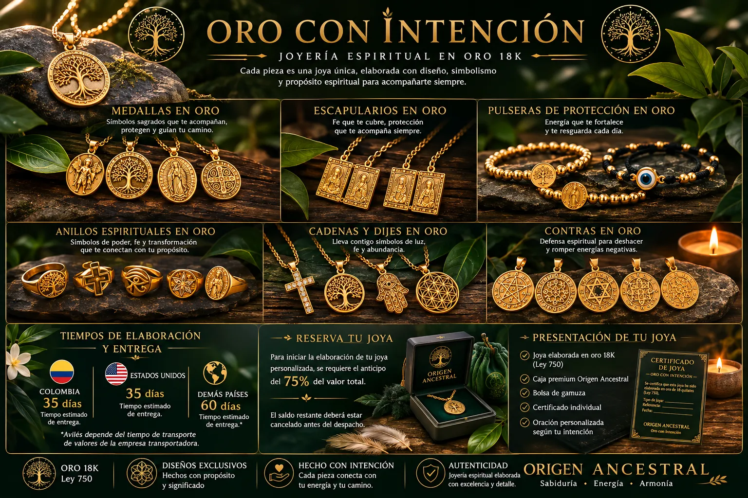 Oro con intención - Joyería espiritual en oro 18K